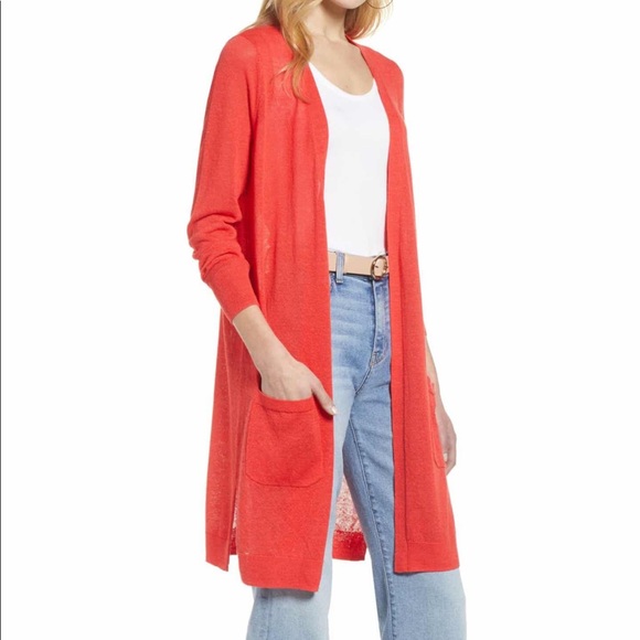 Halogen Sweaters - Halogen Long Linenblend Cardigan Size 1 Petite NWT